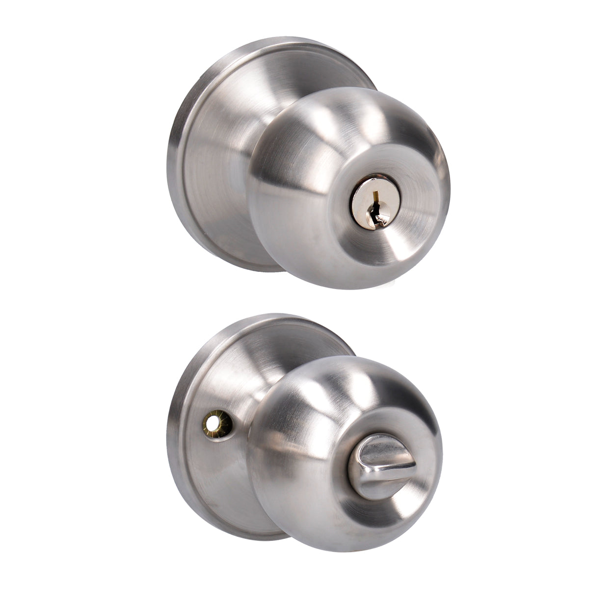 POMO TUBULAR BOLA FUNCIÓN RECÁMARA, ACERO INOXIDABLE, LLAVE ESTÁNDAR, BLÍSTER LOCK 10PO