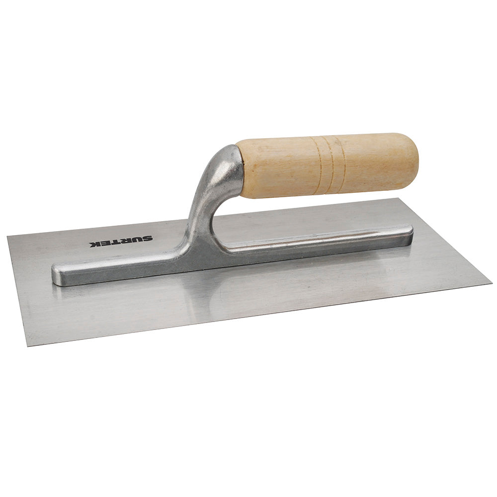 LLANA LISA DE ACERO AL ALTO CARBÓN CON MANGO DE MADERA 10 REMACHES, 11" X 5" SURTEK