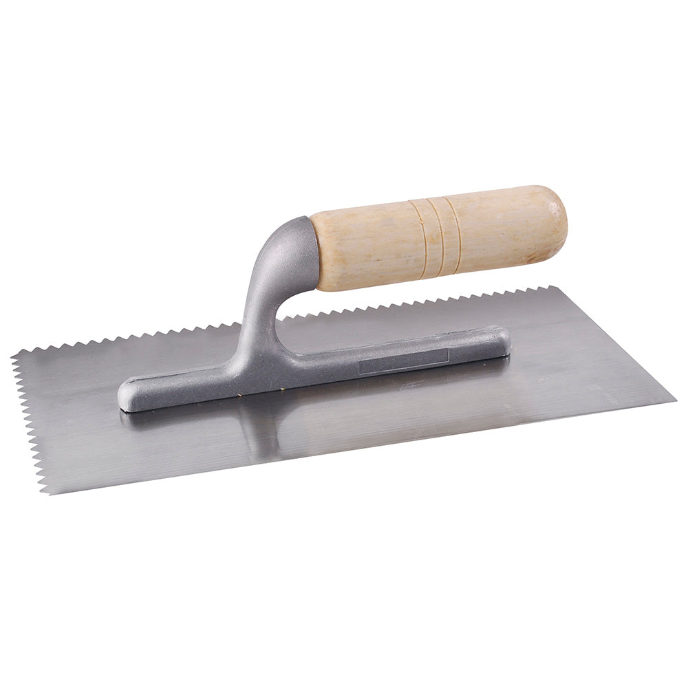 LLANA DENTADA TRIANGULAR DE ACERO AL ALTO CARBÓN CON MANGO DE MADERA 6 REMACHES, 11" X 5" SURTEK