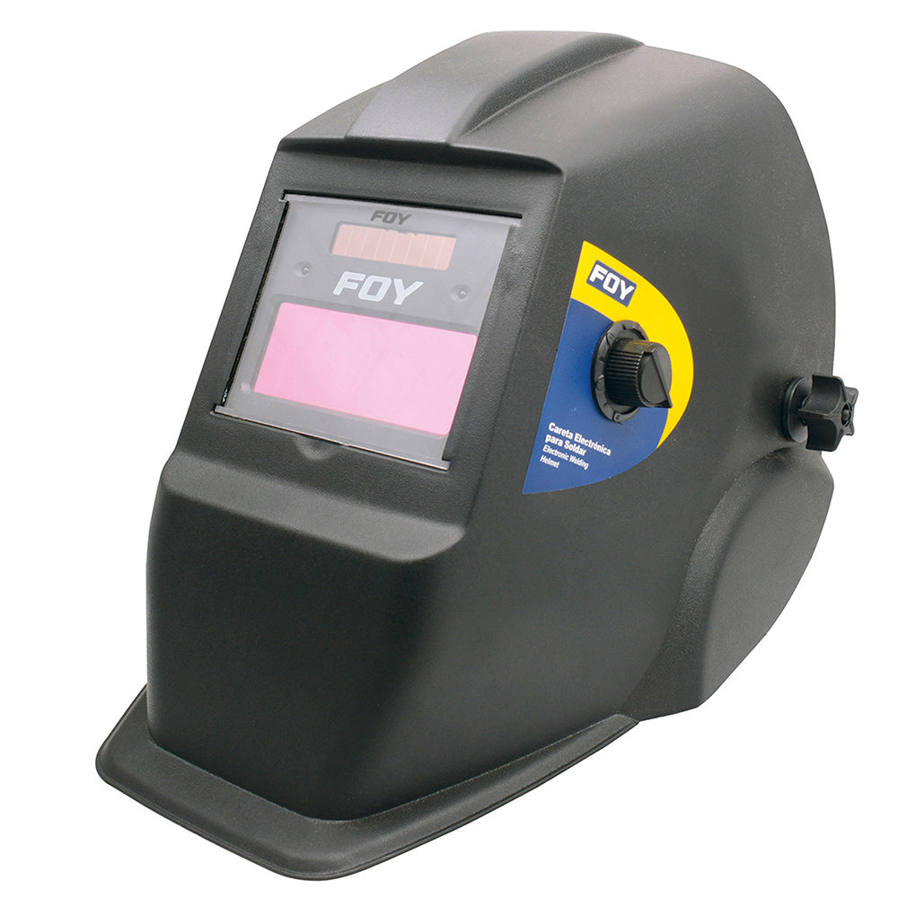CARETA ELECTRÓNICA PARA SOLDAR CON PANEL SOLAR Y CONTROL DE SOMBRAS FOY