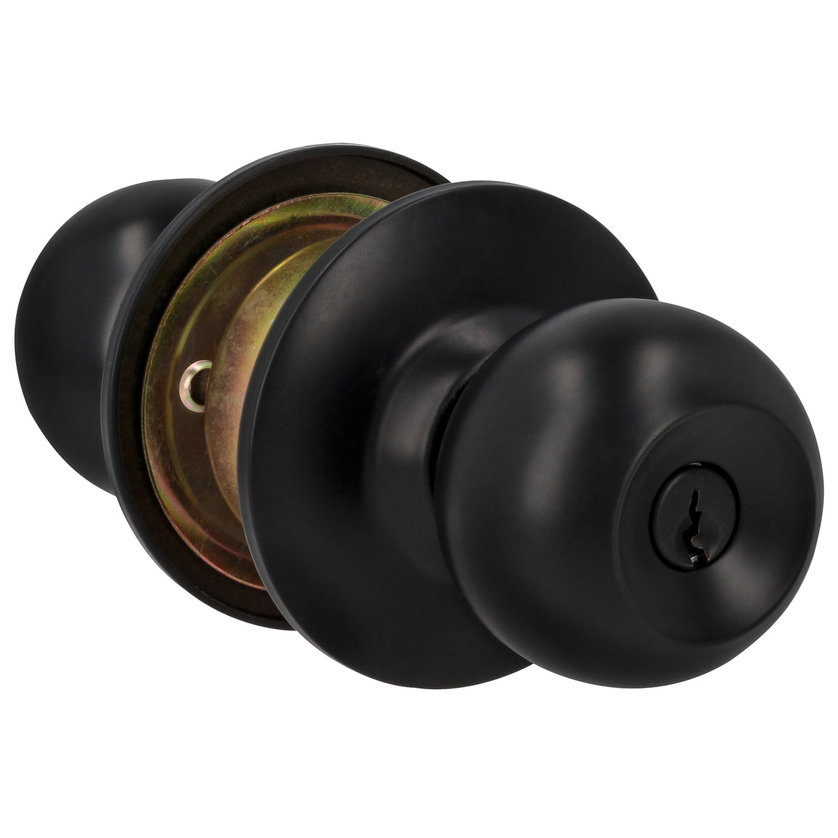POMO CILÍNDRICO BOLA FUNCIÓN ENTRADA, ACERO NEGRO, LLAVE ESTÁNDAR LOCK 43POP