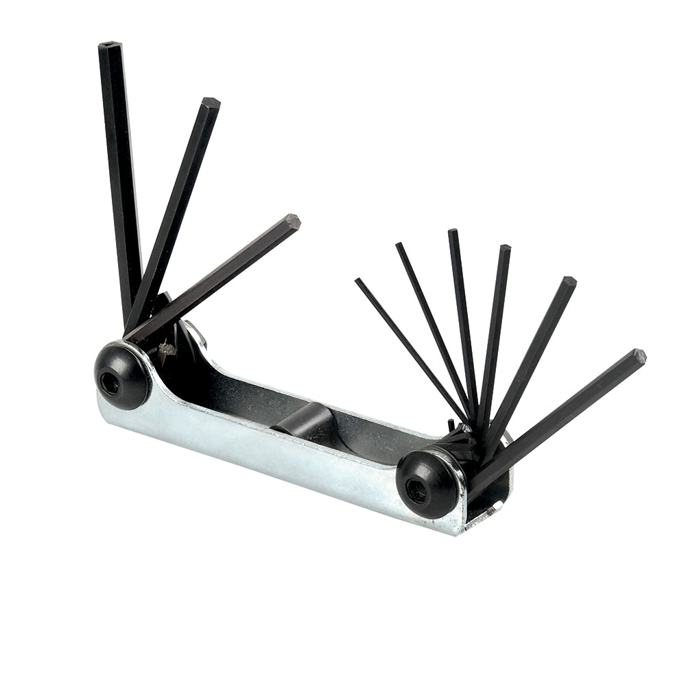 JUEGO DE LLAVES HEXAGONALES TIPO NAVAJA EN PULGADAS .050" A 3/16" ESTUCHE METÁLICO, 9 PZ URREA 4978