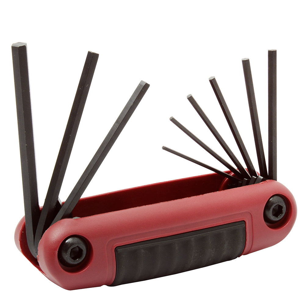 JUEGO DE LLAVES HEXAGONALES TIPO NAVAJA EN PULGADAS .050" A 3/16" ESTUCHE BIMATERIAL, 9 PZ URREA 4978B