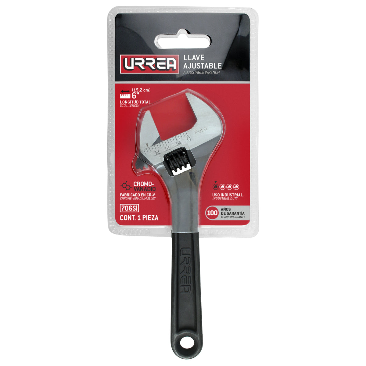 LLAVE AJUSTABLE FOSFATIZADA 6" URREA 706SI