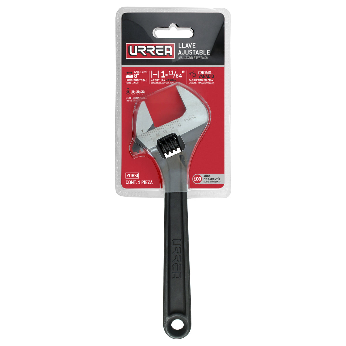 LLAVE AJUSTABLE FOSFATIZADA 8" URREA 708SI
