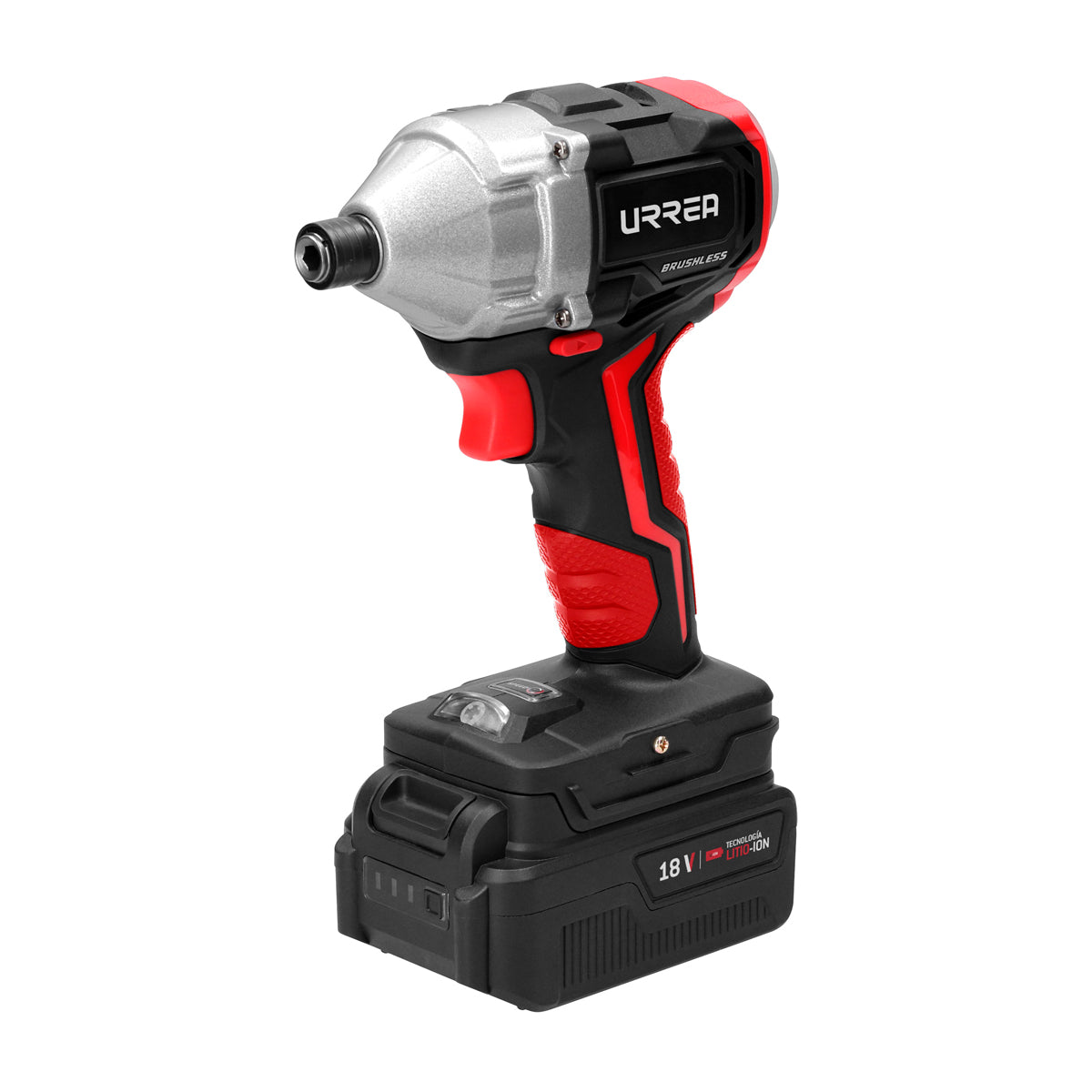 ATORNILLADOR DE IMPACTO 1/4" A BATERÍA LITIO-ION 18 V 350 NM URREA AI1018