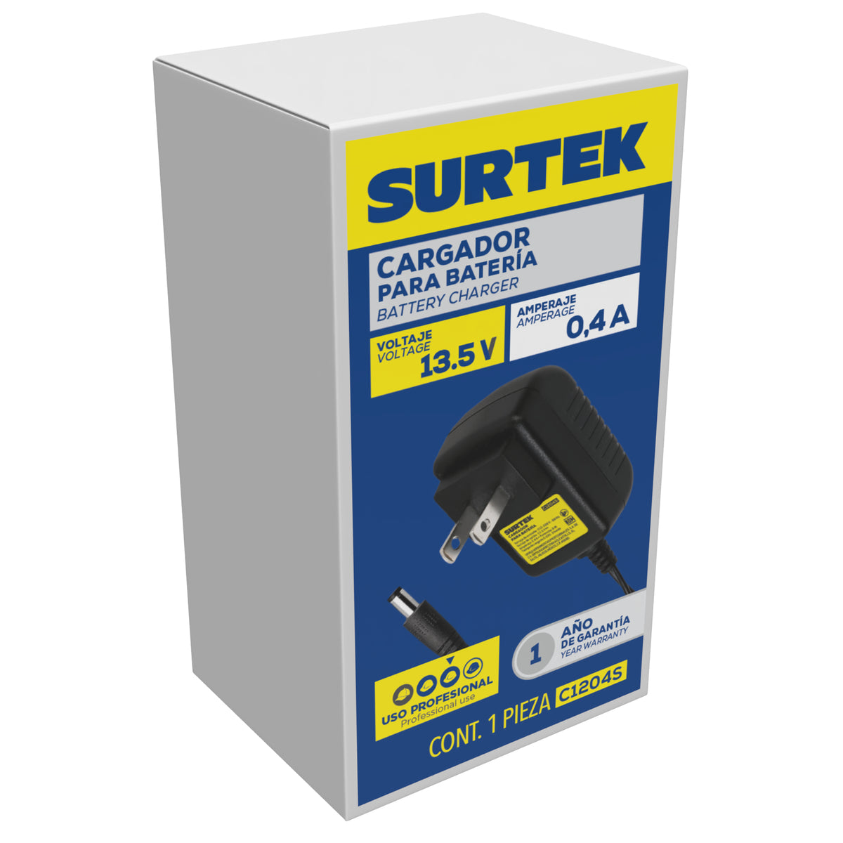 CARGADOR DE BATERÍA 12 V, 0.4AH SURTEK