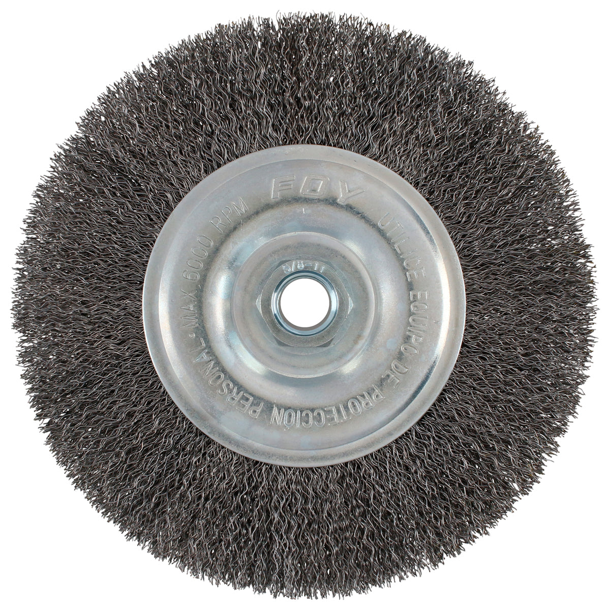 CARDA CIRCULAR ONDULADA ALAMBRE DELGADO 8" X 0.30 CON ROSCA M14 FOY C318