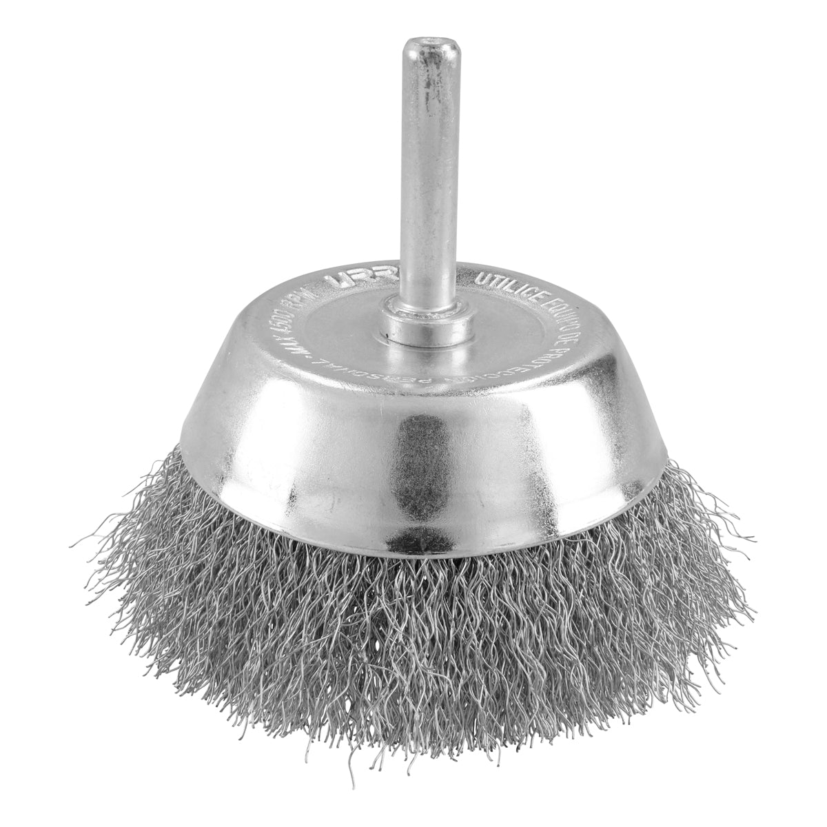 CARDA COPA ONDULADA ALAMBRE FINO ACERO INOXIDABLE 1/2" X 0.20 MM CON ZANCO 1/4" SURTEK C627