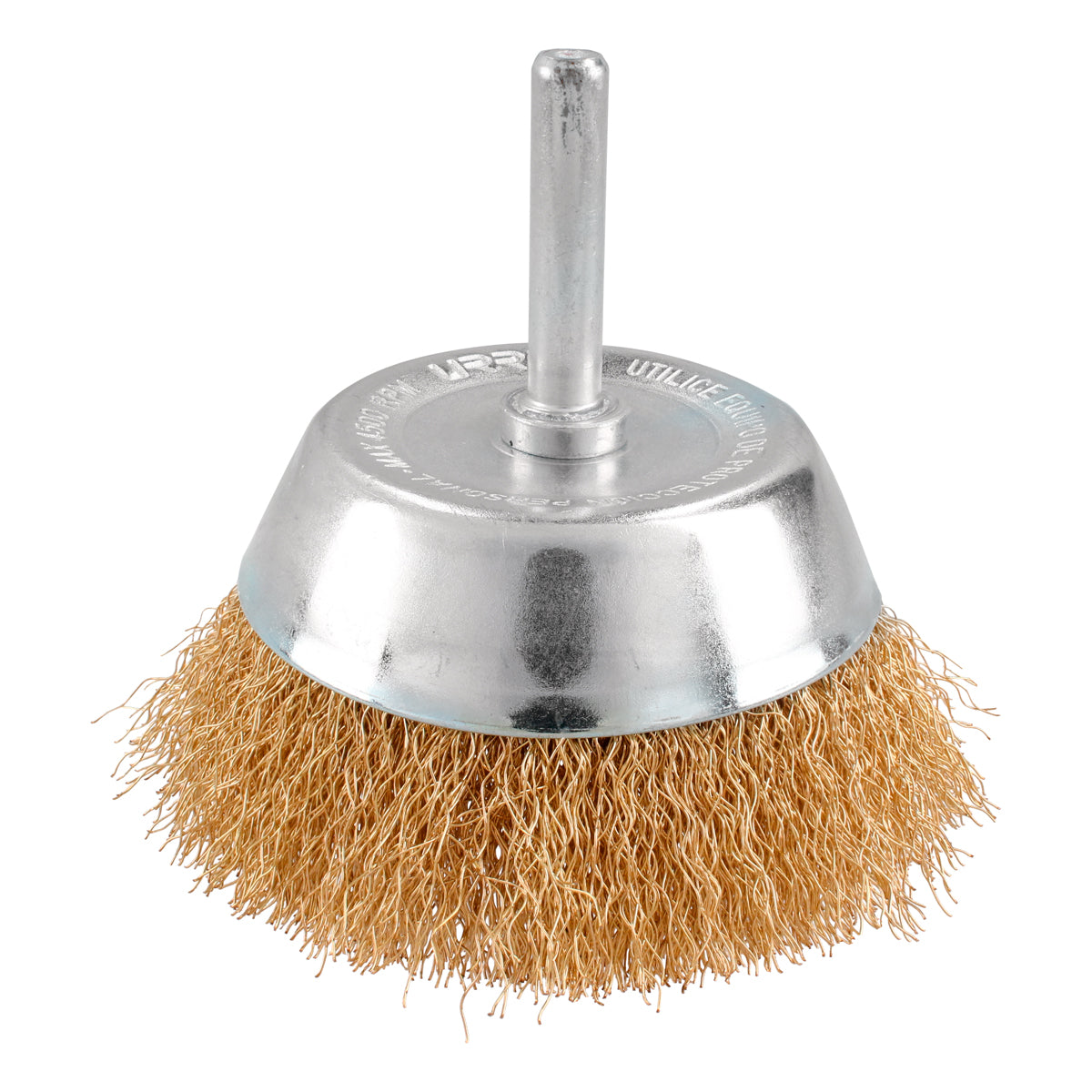 CARDA COPA ONDULADA ALAMBRE FINO 2-3/4" X 0.30 MM CON ZANCO 1/4" URREA C849