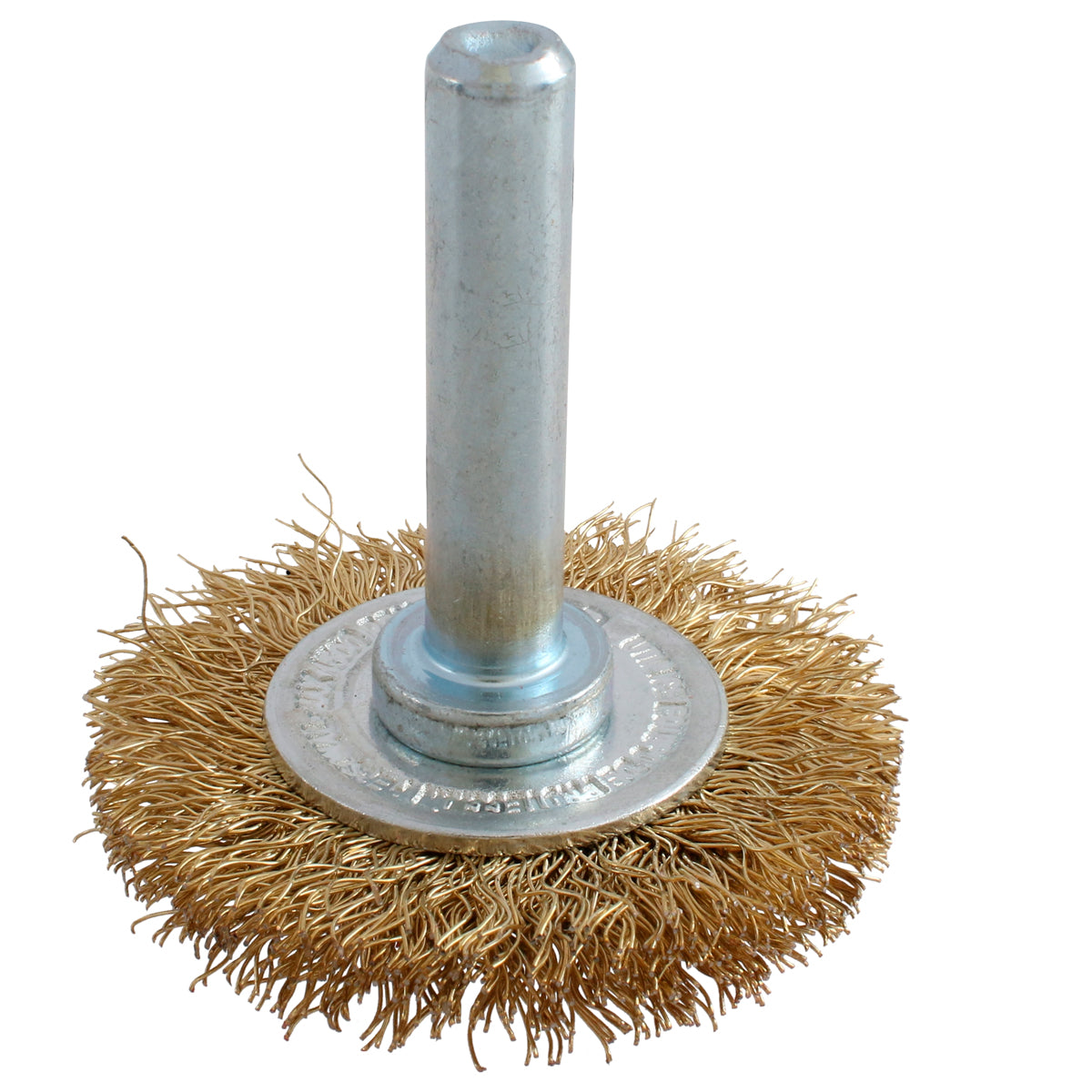 CARDA CIRCULAR ONDULADA ALAMBRE FINO 4" X 0.30 MM CON ZANCO 1/4" URREA C861