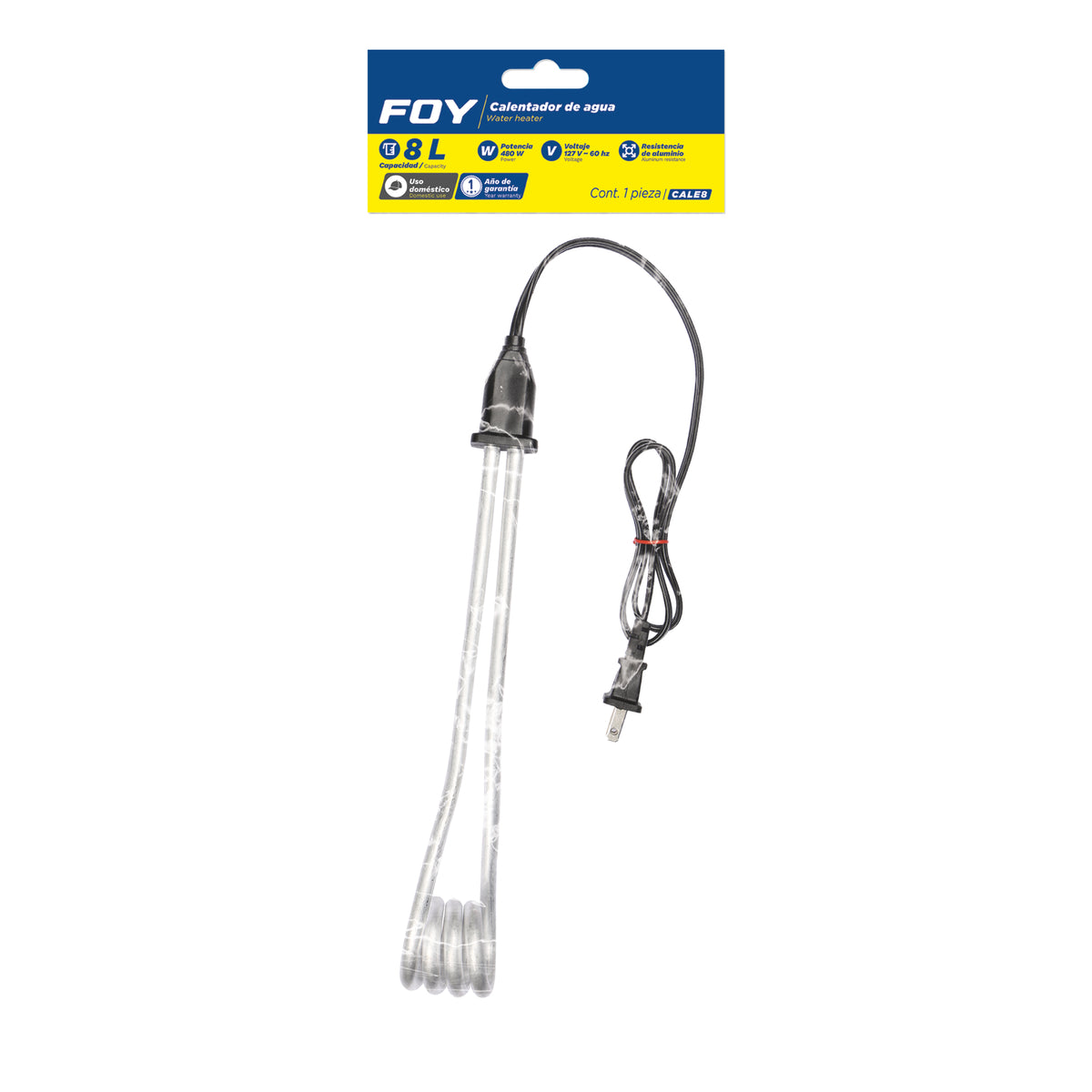 CALENTADOR DE AGUA 8 LT, 400 W FOY