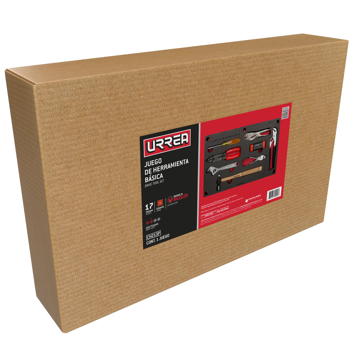 JUEGO COMBINADO DE HERRAMIENTA, 8 PIEZAS URREA CH213P