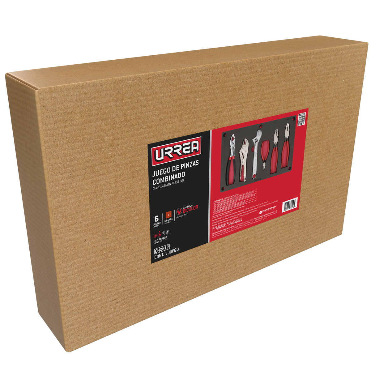 JUEGO COMBINADO DE HERRAMIENTA, 6 PIEZAS URREA CH281P