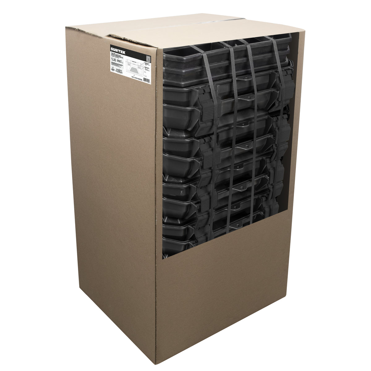 CAJAS PORTAHERRAMIENTAS PLÁSTICAS CON BROCHES PLÁSTICOS 19", 15 PIEZAS URREA CPU19T