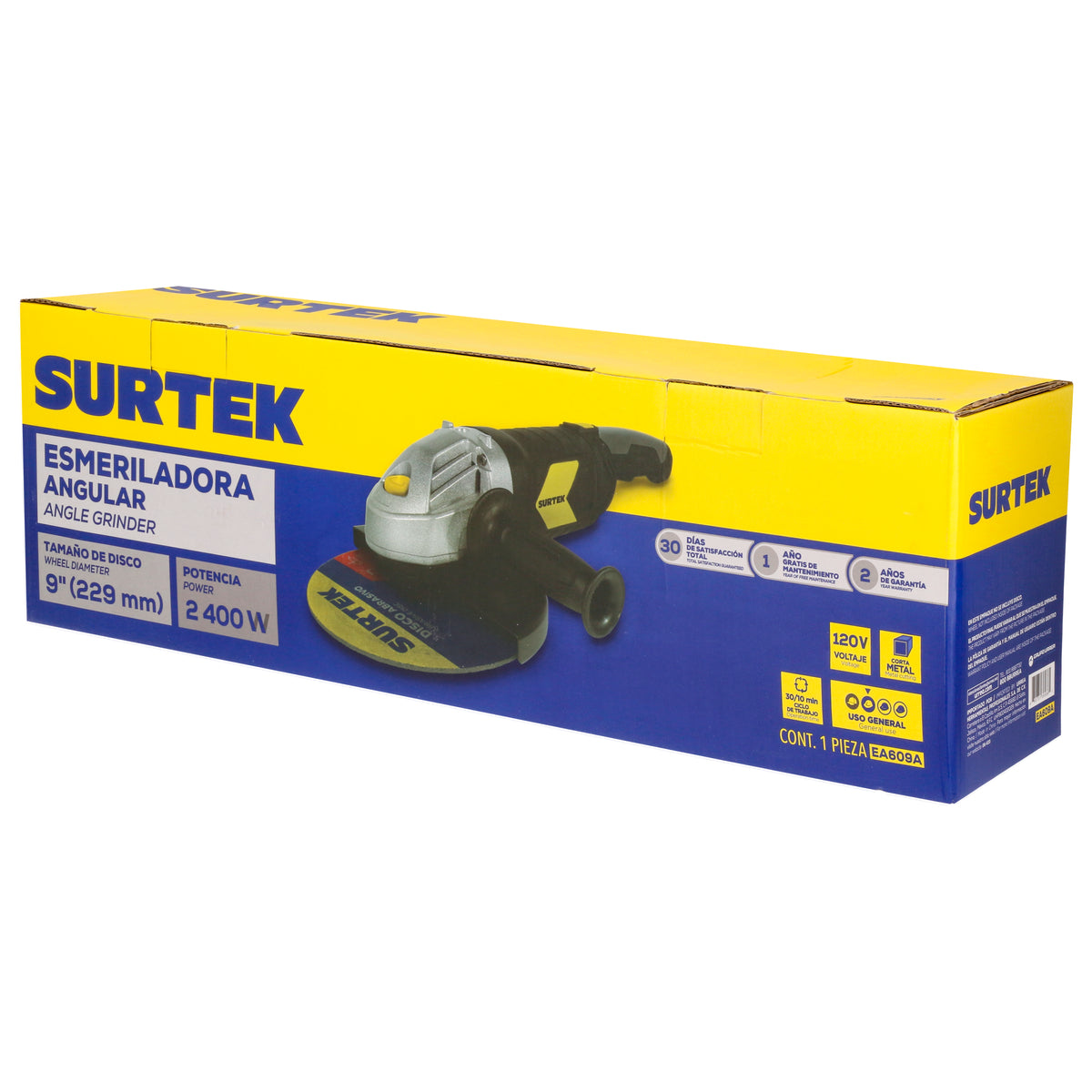 ESMERILADORA ANGULAR 9" 2400 W SURTEK EA609A