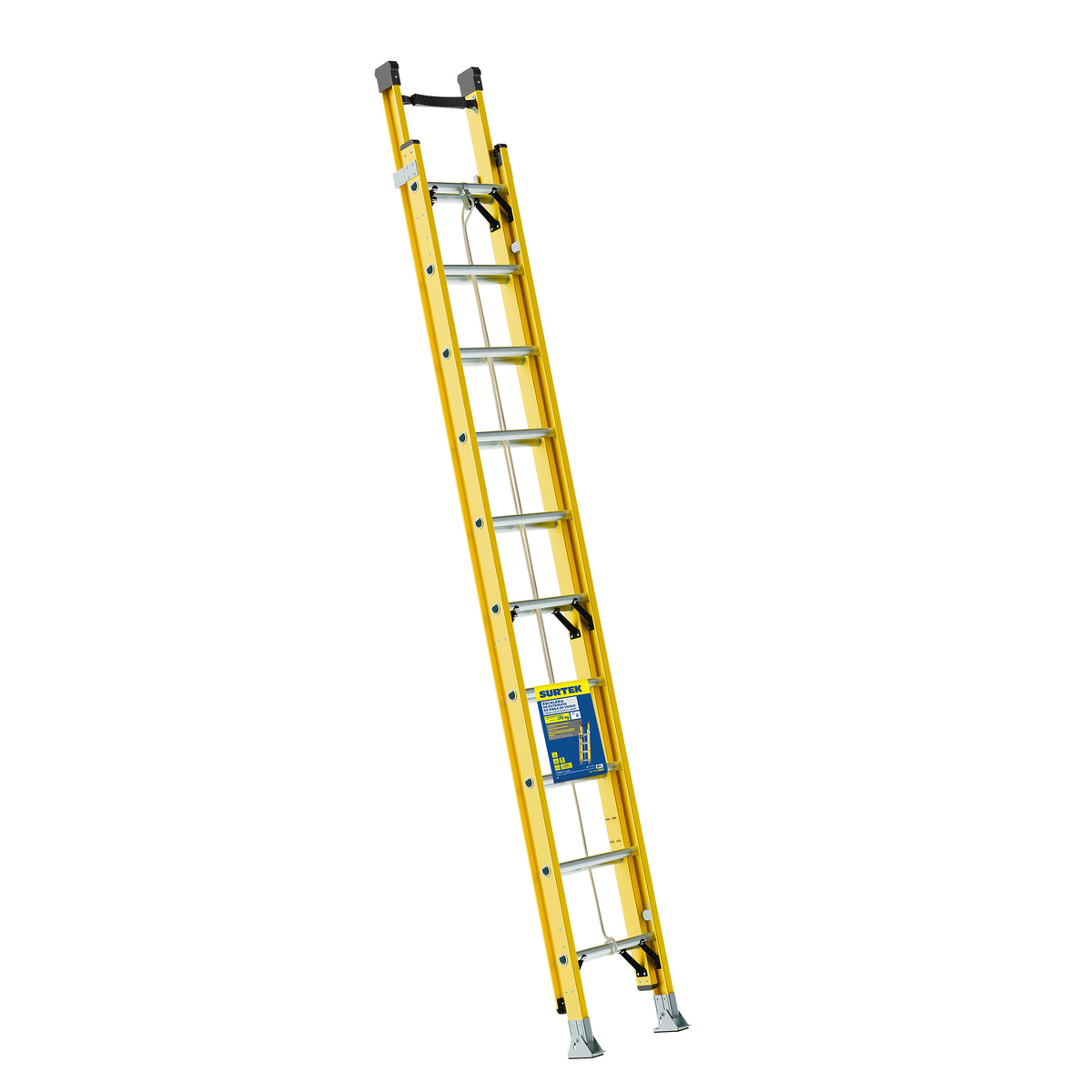 ESCALERA DE EXTENSIÓN TIPO II DE FIBRA DE VIDRIO CON 20 PELDAÑOS SURTEK