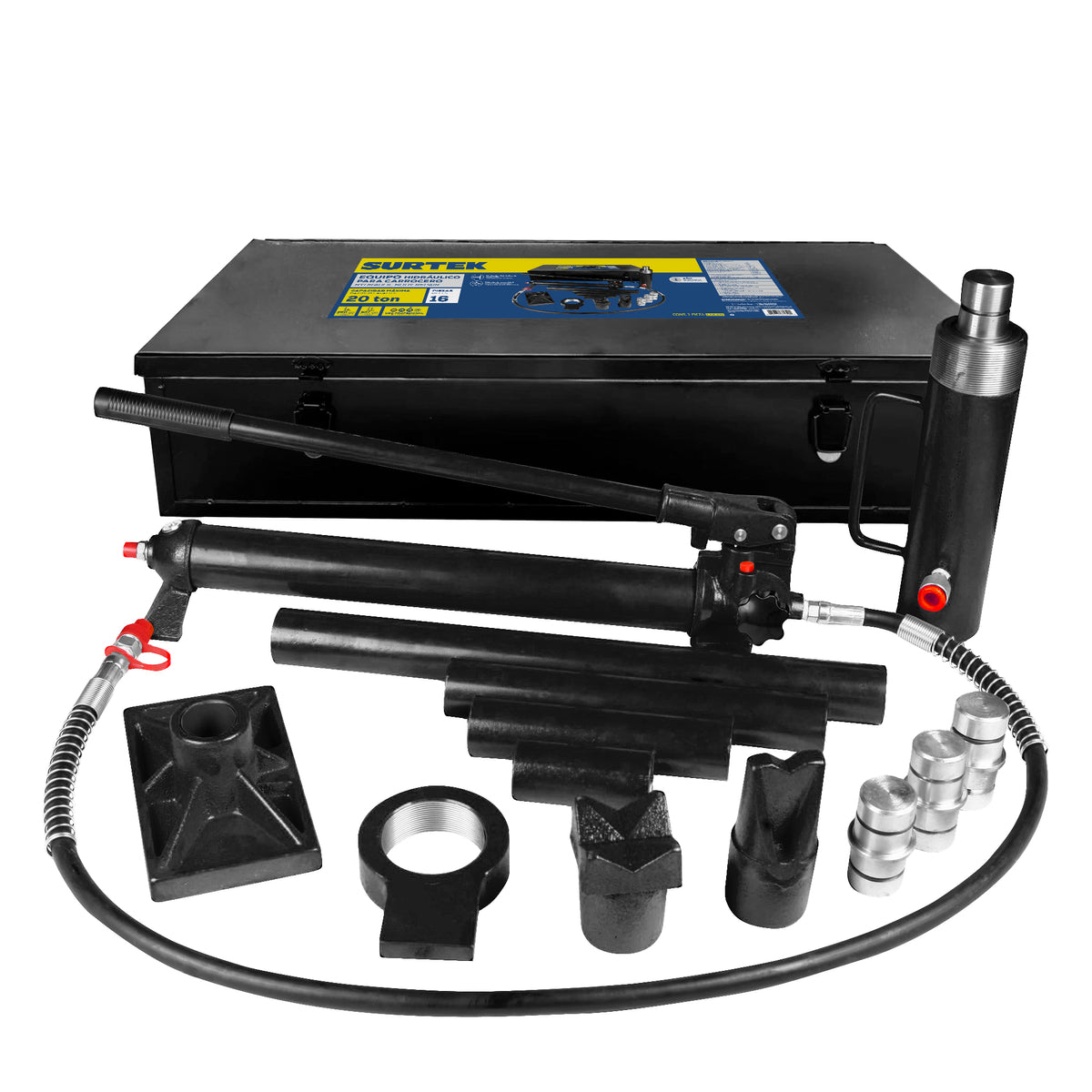 EQUIPO HIDRÁULICO PARA CARROCERO 20 TONELADAS, 16 PIEZAS SURTEK