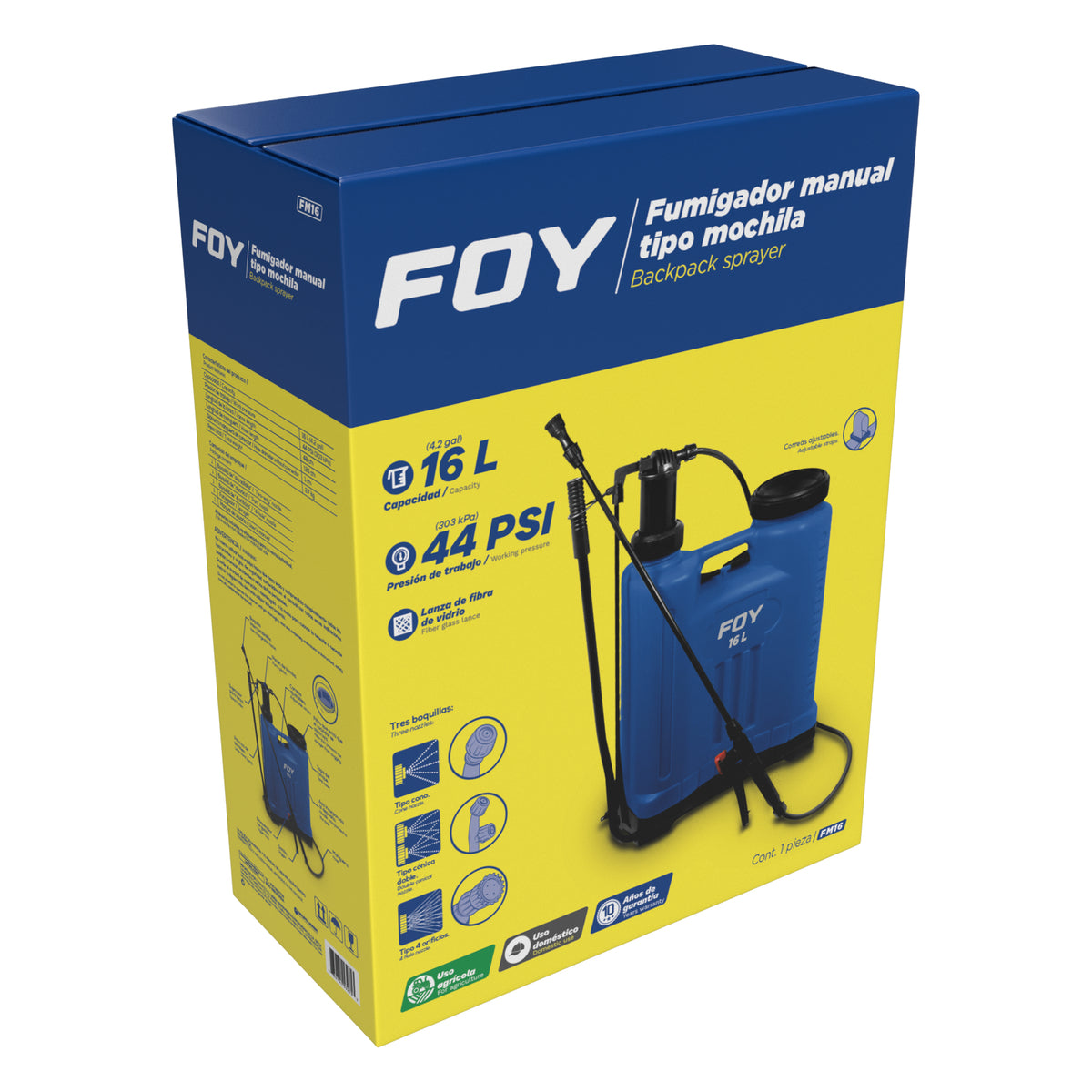 FUMIGADOR TIPO MOCHILA 16 LT FOY