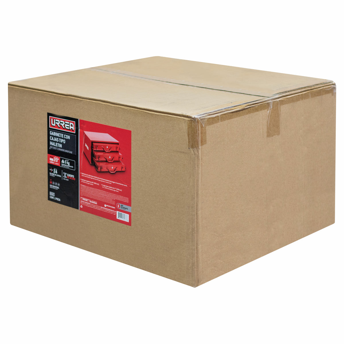 GABINETE SUPERIOR CON 3 CAJAS TIPO MALETÍN 20" URREA