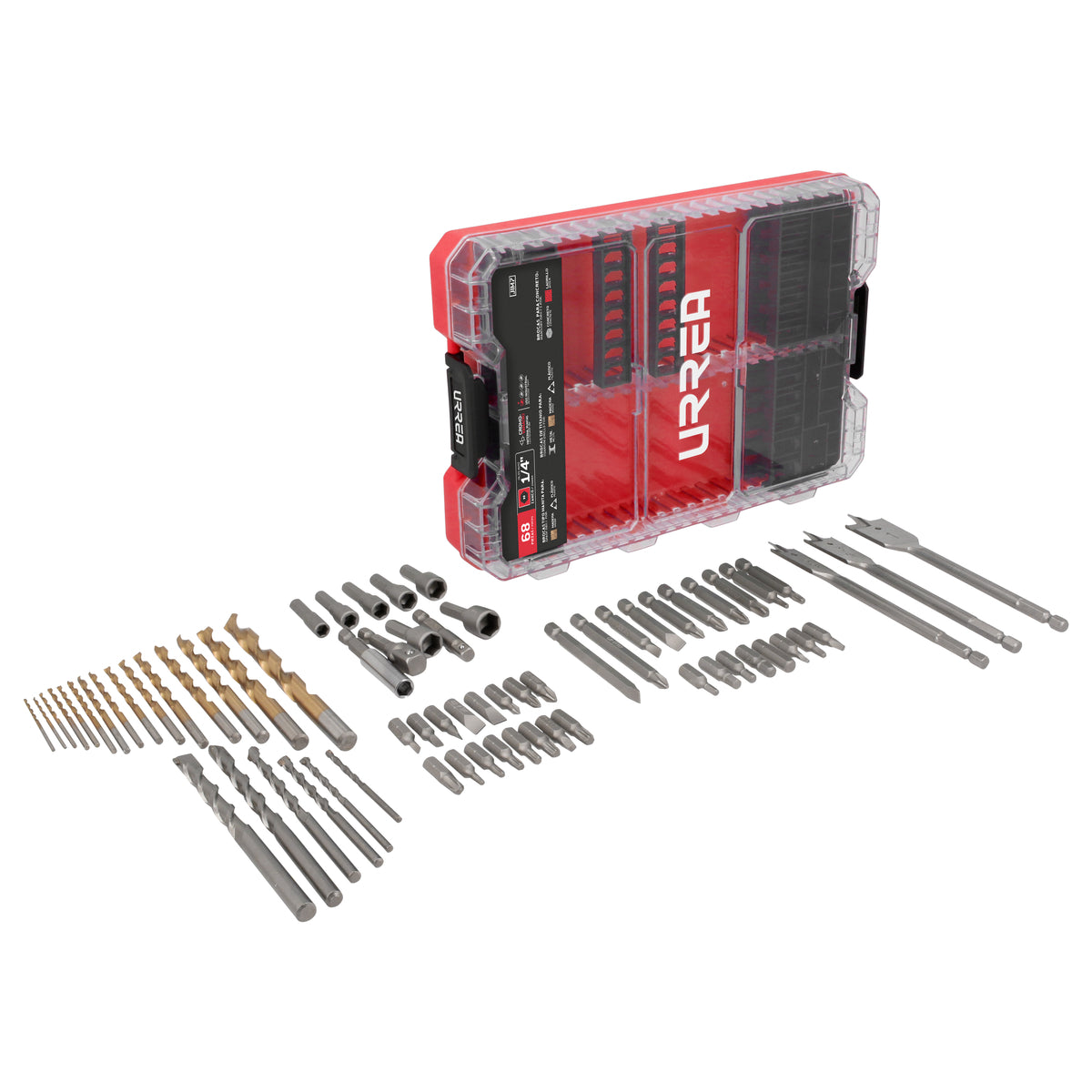 JUEGO DE PUNTAS Y BROCAS, 68 PIEZAS URREA