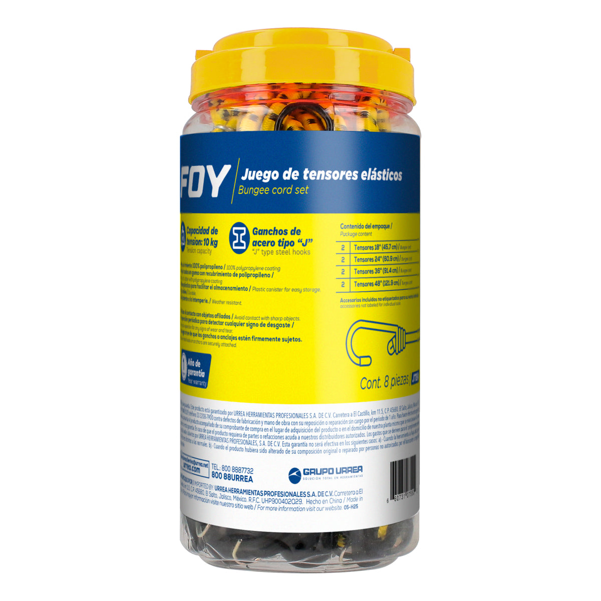JUEGO TENSORES ELAST 8PZ FOY