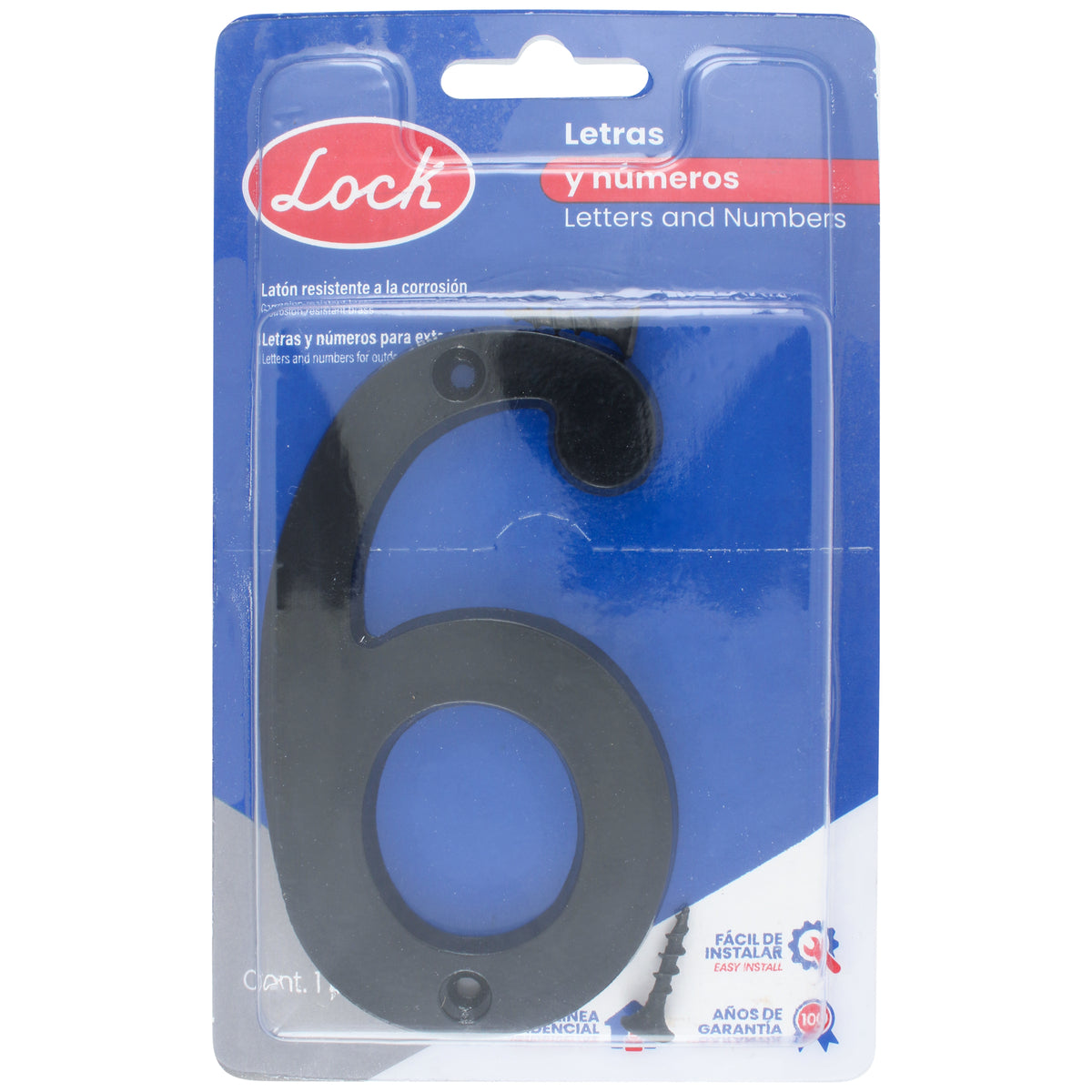 NÚMERO 6 SLIM 4" NEGRO LOCK