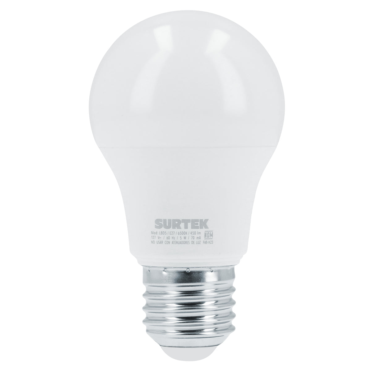 LÁMPARA DE LED TIPO BULBO A19, 5 W LUZ DE DÍA SURTEK LBD5