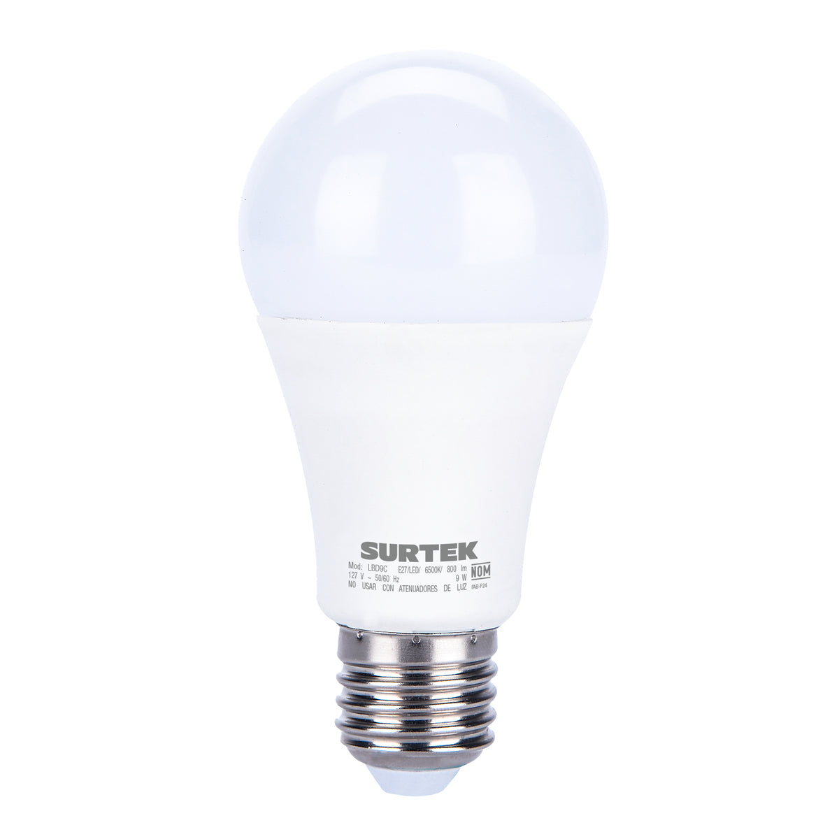 LÁMPARA DE LED TIPO BULBO A19, 9 W LUZ DE DÍA CON SENSOR CREPUSCULAR SURTEK
