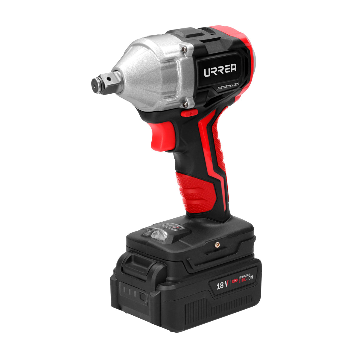 PISTOLA DE IMPACTO 1/2" A BATERÍA LI-ION 18 V 350 NM URREA LI1018