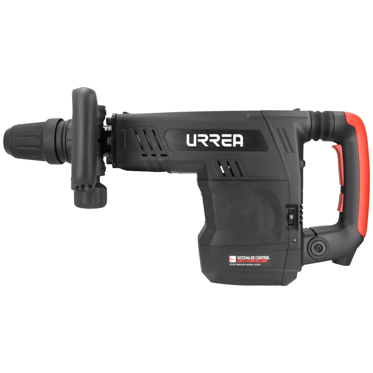 MARTILLO DEMOLEDOR CON CONTROL ANTIVIBRACIÓN, SDS MAX 1500W, 120V, 18J, 1000 - 1900 IPM URREA