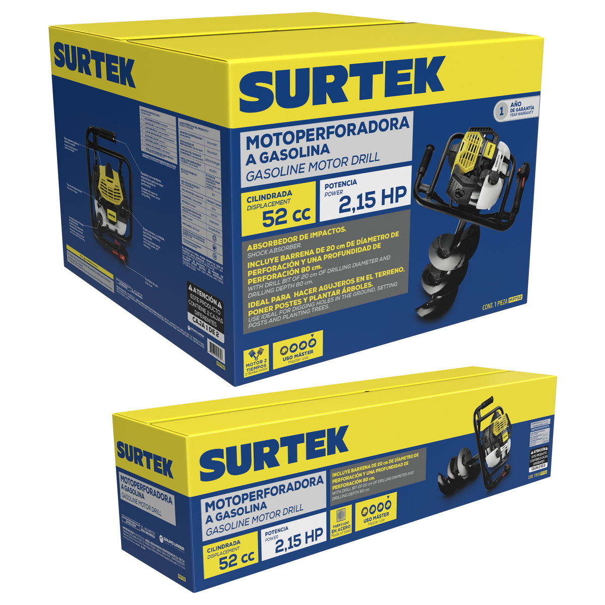 MOTOPERFORADORA A GASOLINA 52 CC SURTEK