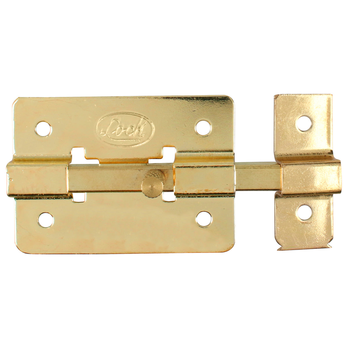PASADOR DE SOBREPONER DE BARRA LATÓN BRILLANTE 5 CM LOCK PASL5
