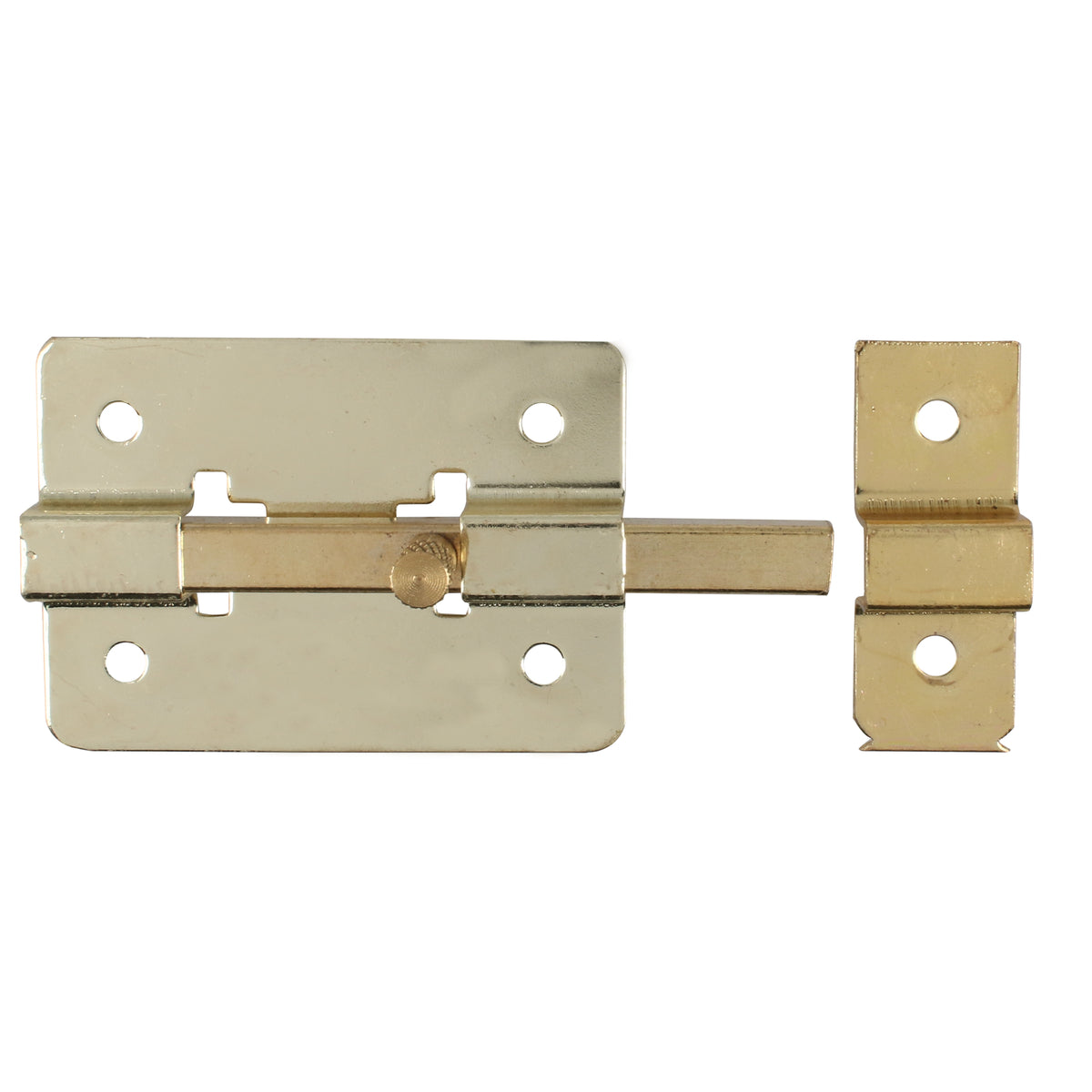 PASADOR DE SOBREPONER DE BARRA LATÓN BRILLANTE 8 CM LOCK PASL8