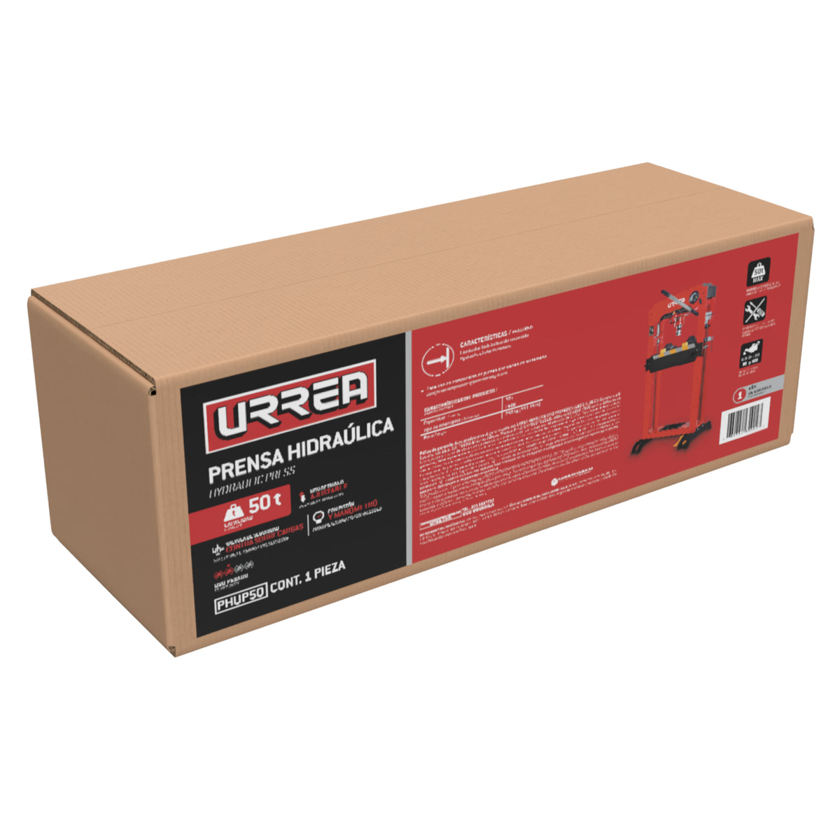 PRENSA HIDRÁULICA CON PEDAL 50 TON URREA PHUP50