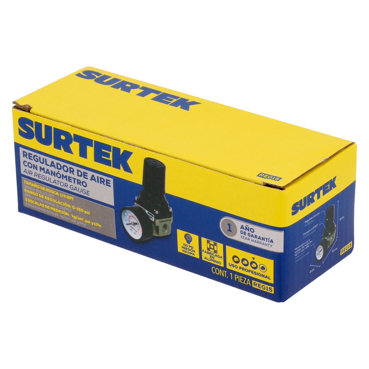 REGULADOR DE AIRE 150 PSI SURTEK REG15