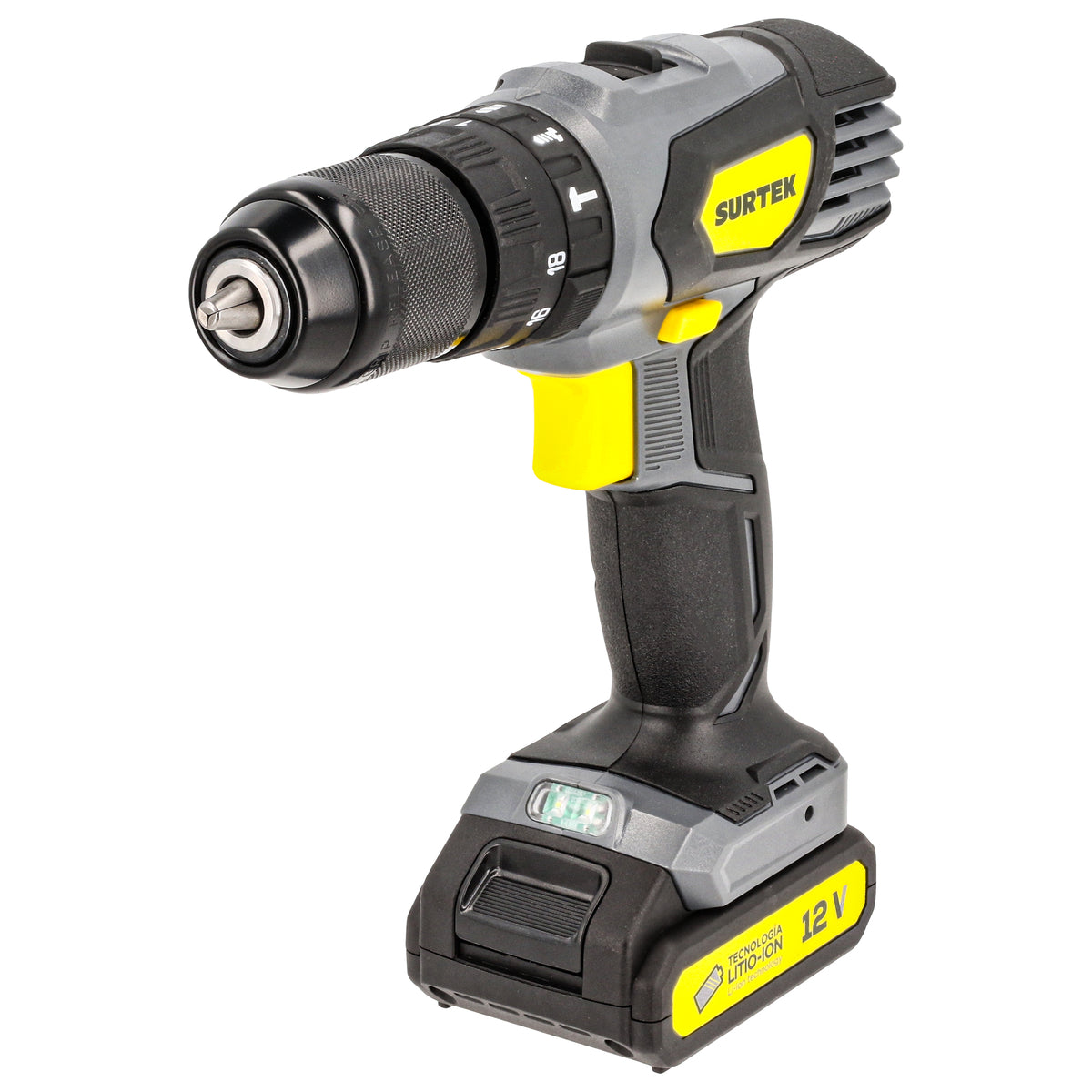 TALADRO/ATORNILLADOR 3/8" BATERÍA DE LI-ION 12 V 28 NM SURTEK