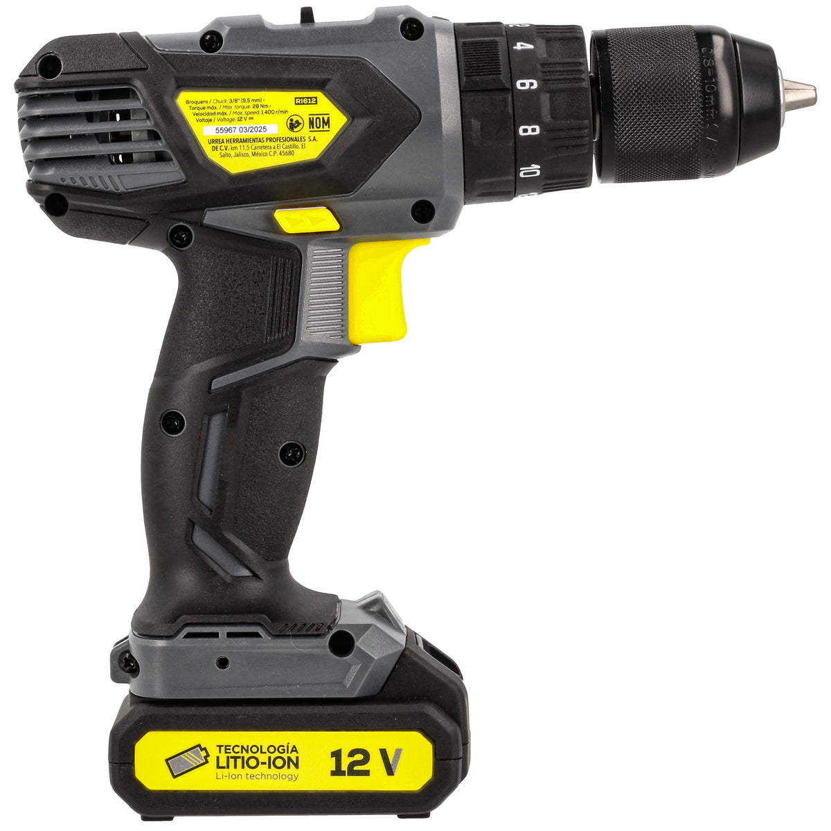 TALADRO/ATORNILLADOR 3/8" BATERÍA DE LI-ION 12 V 28 NM SURTEK