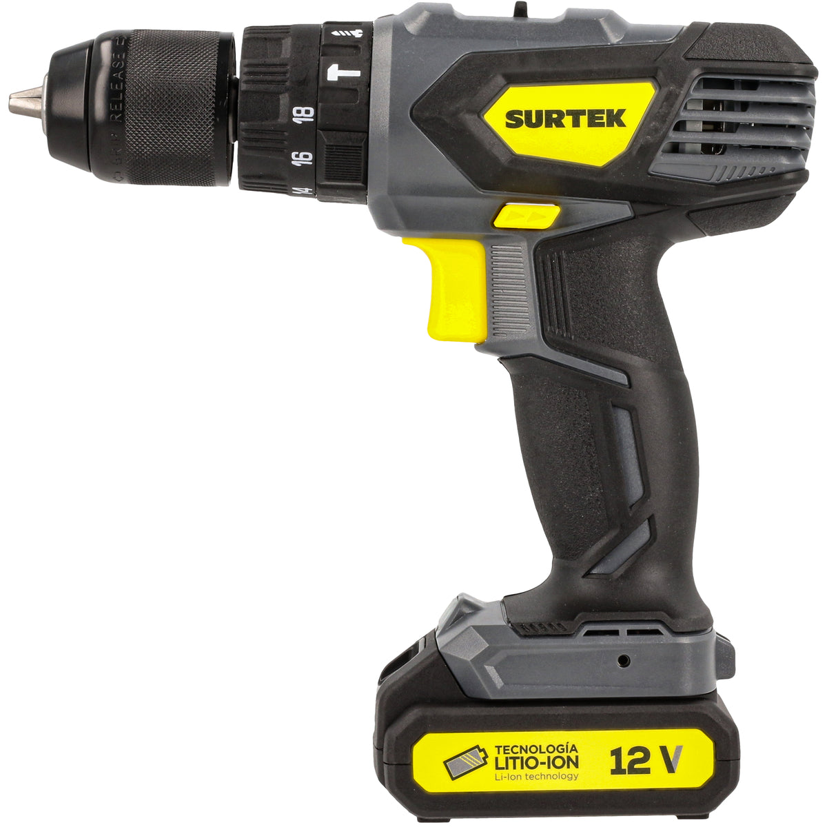 TALADRO/ATORNILLADOR 3/8" BATERÍA DE LI-ION 12 V 28 NM SURTEK