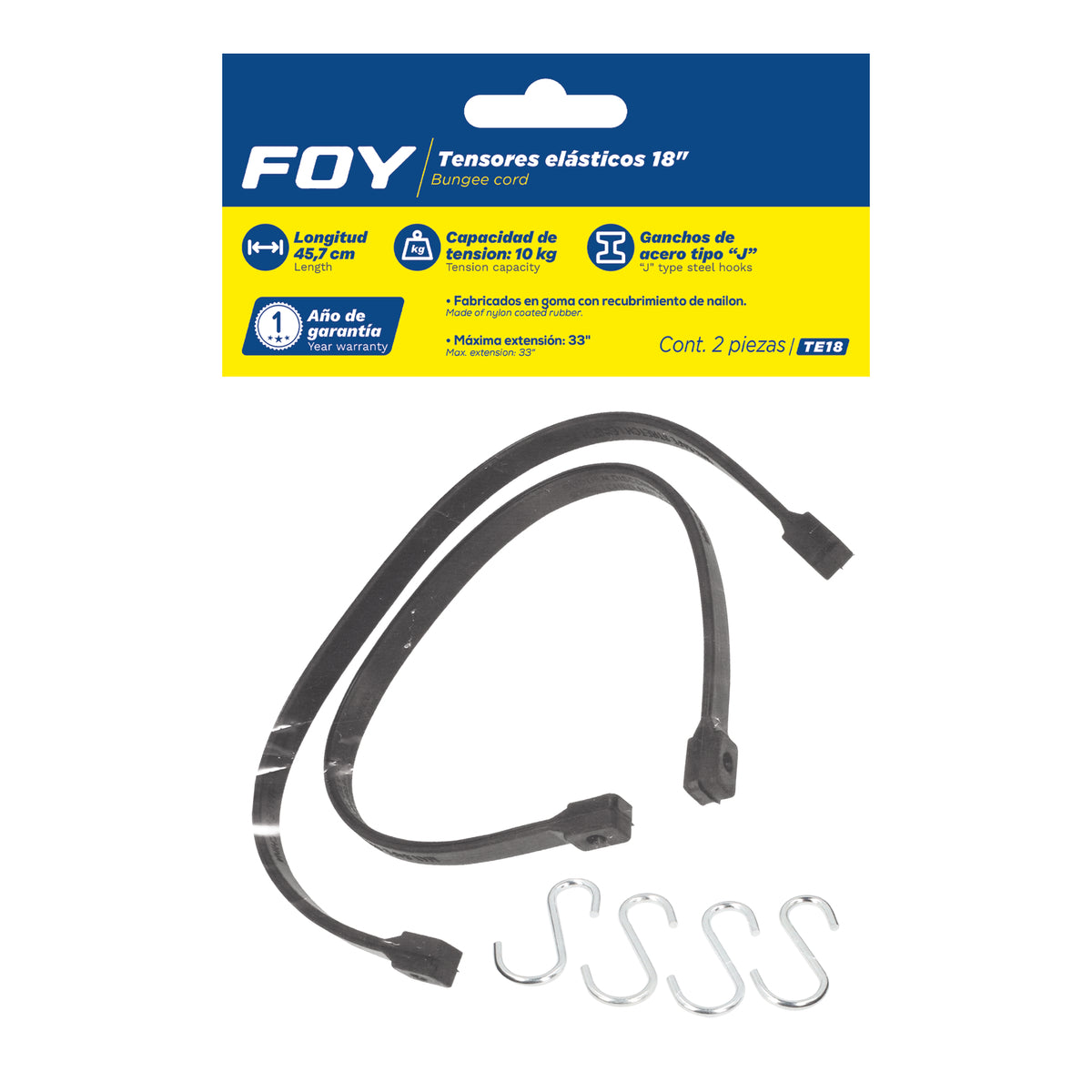 SUJETADOR HULE 15" 2PZ FOY