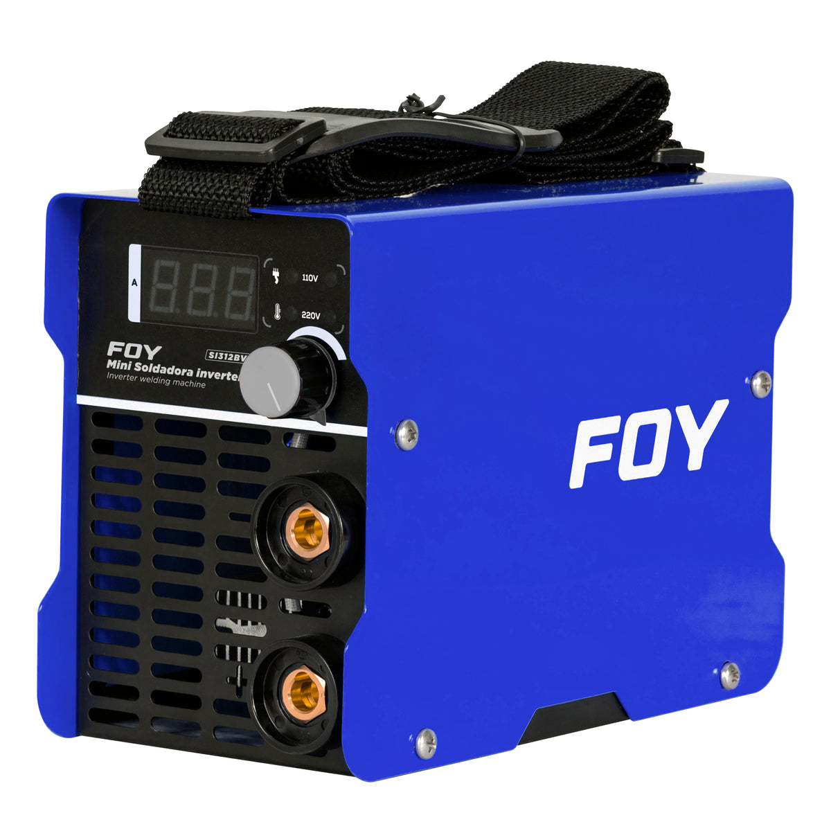 MINI SOLDADORA INVERTER PARA ELECTRODOS BI VOLTAJE 110-220 V, 120 A FOY