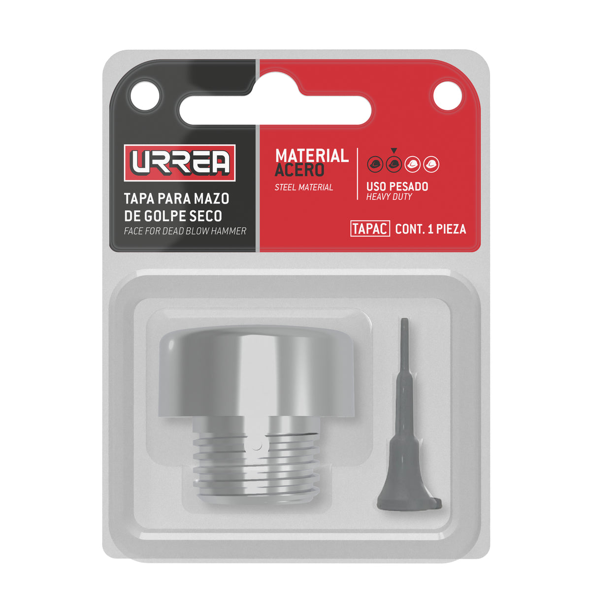 TAPA INTERCAMBIABLE PARA MAZO DE GOLPE SECO, ACERO URREA