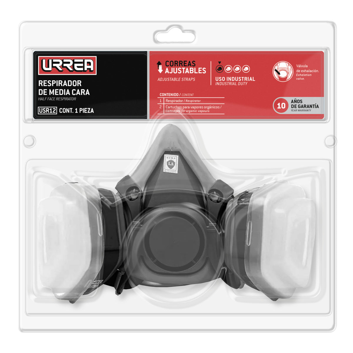 MASCARILLA RESPIRADOR 2 FILTROS URREA USR12