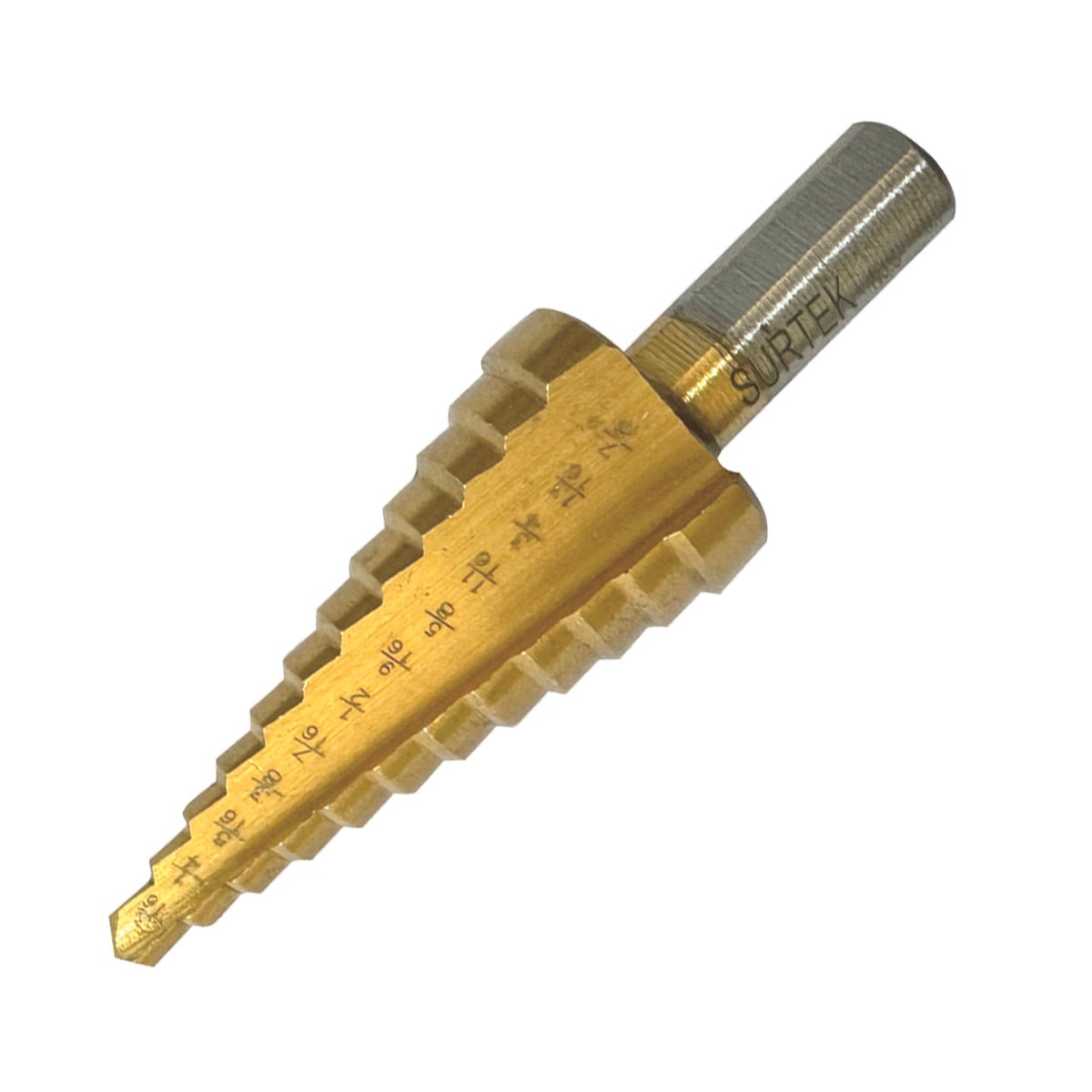 JUEGO DE BROCAS ESCALONADAS CON DOBLE ESTRÍA DE ALTA VELOCIDAD ZANCO 3 PLANOS, 3 PIEZAS SURTEK JBE3 - URREA SHOP