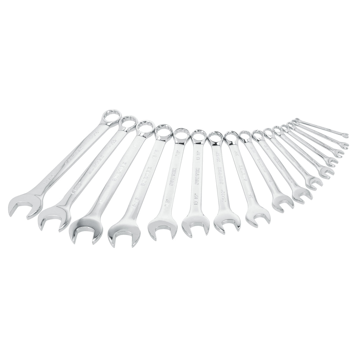 JUEGO DE LLAVES COMBINADAS PULIDO ESPEJO MÉTRICAS, 12 PUNTAS, 16 PIEZAS EN ESTUCHE SURTEK 1051ME - URREA SHOP