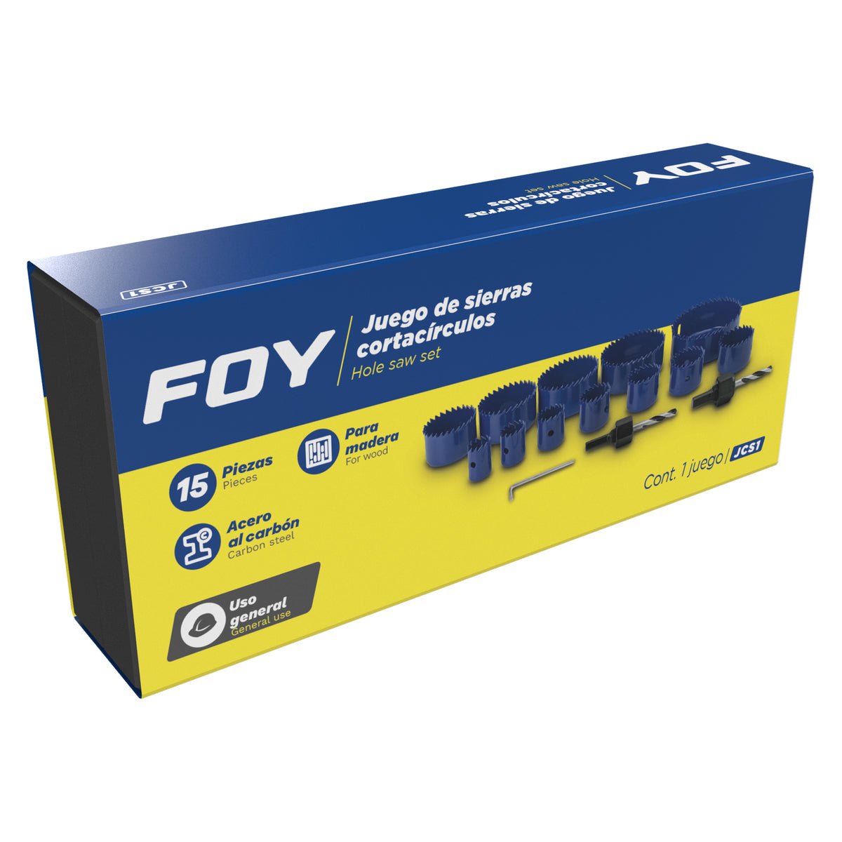 JUEGO DE SIERRAS CORTACÍRCULOS, 15 PIEZAS FOY JCS1 - URREA SHOP