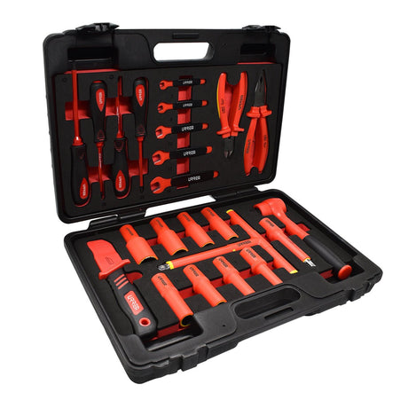 JUEGOS COMBINADO DE HERRAMIENTAS PARA ELECTRICISTA 1000V EN PULGADAS, 23 PIEZAS URREA JE23V - URREA SHOP