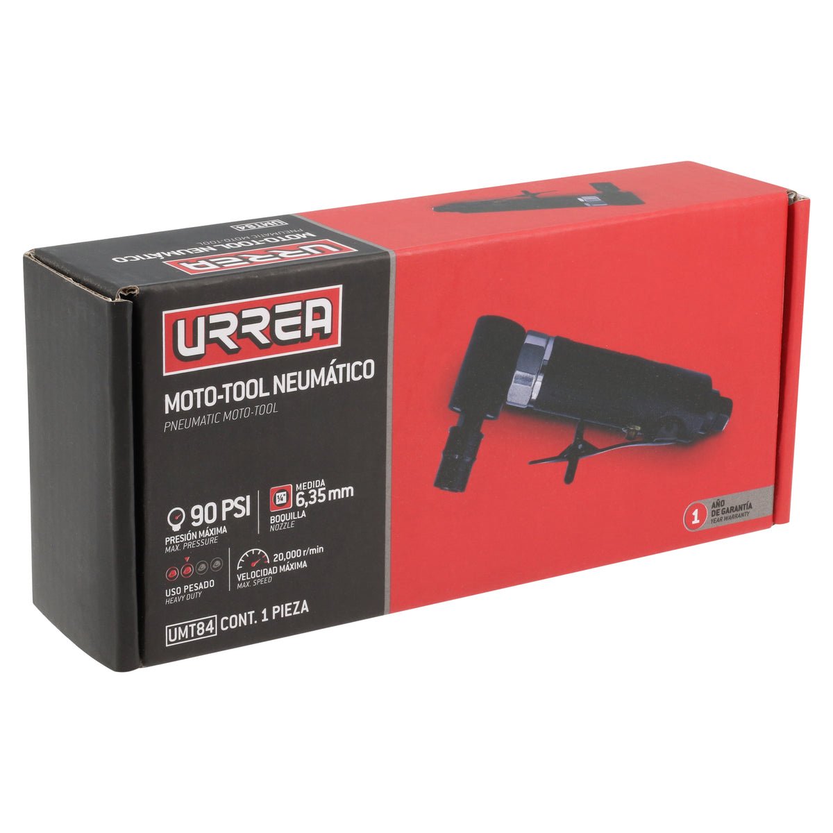 MOTO - TOOL NEUMÁTICO RECTO 1/4" 20,000RPM URREA UMT84 - URREA SHOP