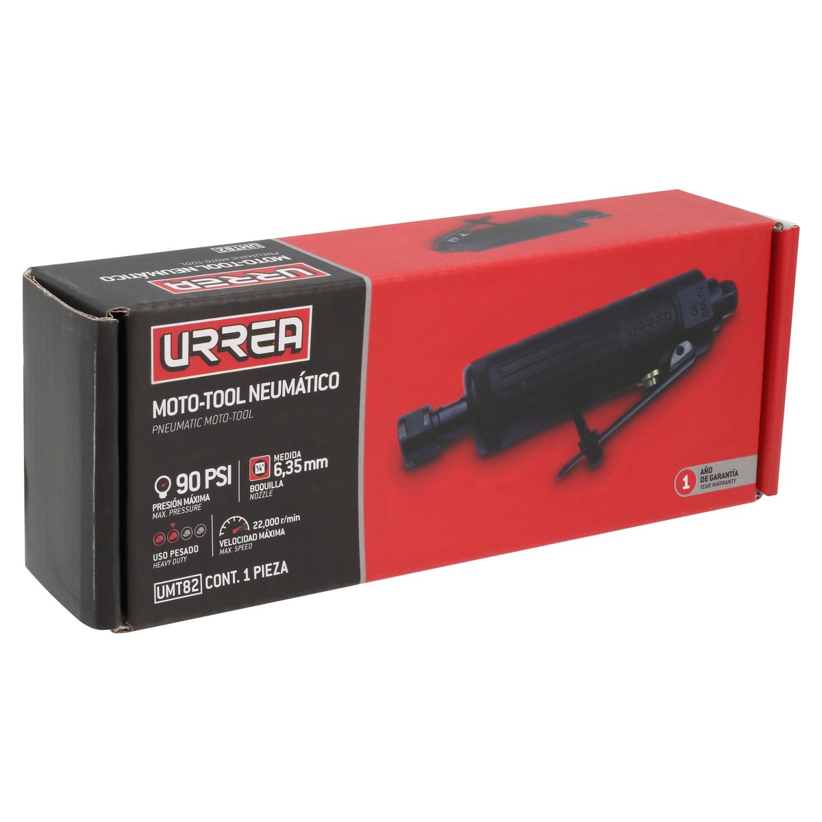 MOTO - TOOL NEUMÁTICO RECTO 1/4" 22,000RPM URREA UMT82 - URREA SHOP