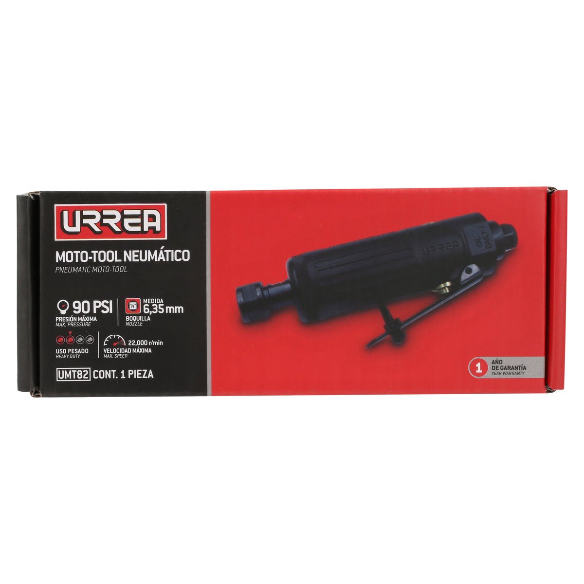 MOTO - TOOL NEUMÁTICO RECTO 1/4" 22,000RPM URREA UMT82 - URREA SHOP